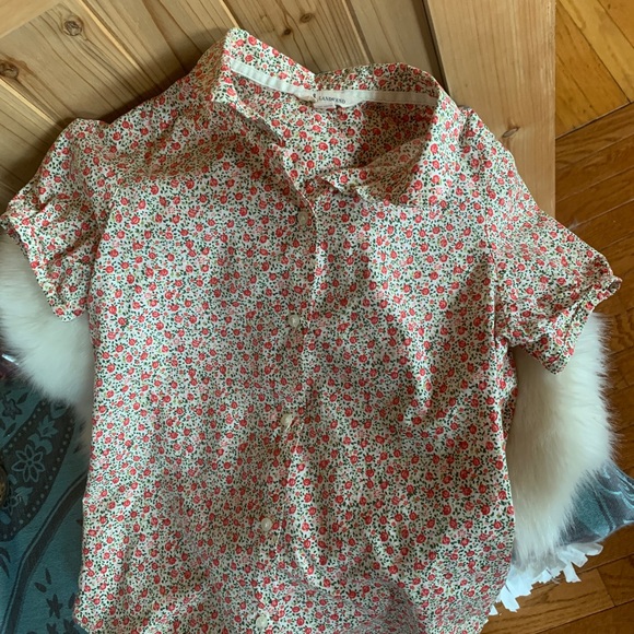 Land’s End button-up blouse - pretty floral print - Picture 3 of 6